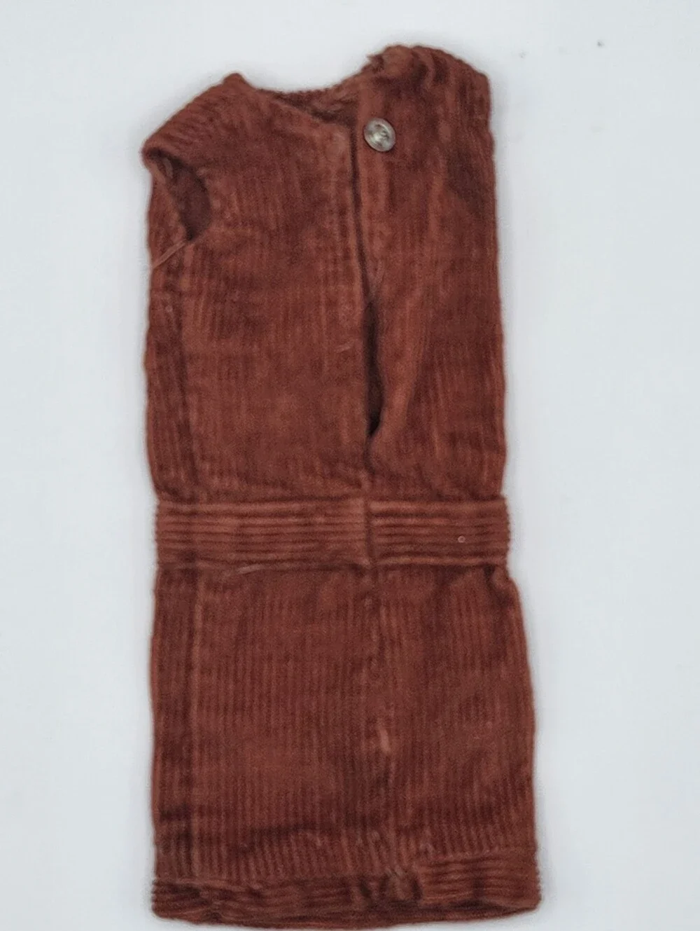 Vintage Barbie Handmade Corduroy Coat Hat Purse Set Brown Rust